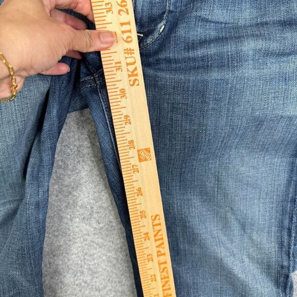 Fidelity Denim AXL Jeans Women's 28 Dark Wash Blue Denim Slim Leg Pants - Picture 5 of 13